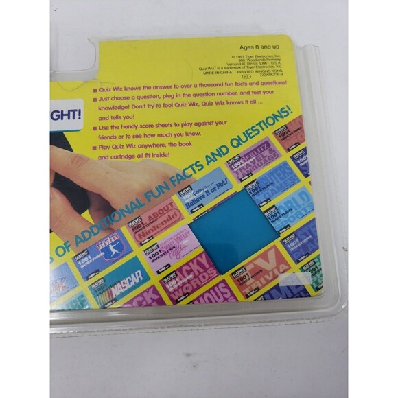 Vintage Tiger Electronics Quiz Wiz Book 1 General Knowledge Game Cartridge 1993 - Picture 13 of 16